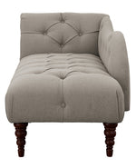 Blue Hill Brown Fabric Button Tufted Chaise