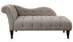 Blue Hill Brown Fabric Button Tufted Chaise