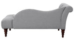 Blue Hill Dove Gray Fabric Button Tufted Chaise