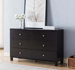 Bluma Red Cocoa Wood 6-Drawer Dresser