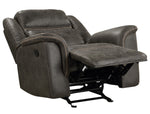 Boise Brown Polished Microfiber Manual Recliner