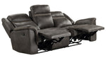 Boise Brown Polished Microfiber Manual Recliner Sofa