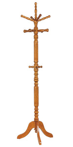 Bachelle Traditional Tobacco Wood Coat Rack