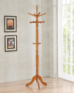 Bachelle Traditional Tobacco Wood Coat Rack