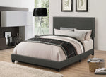 Boyd Charcoal Fabric Upholstered Cal King Panel Bed