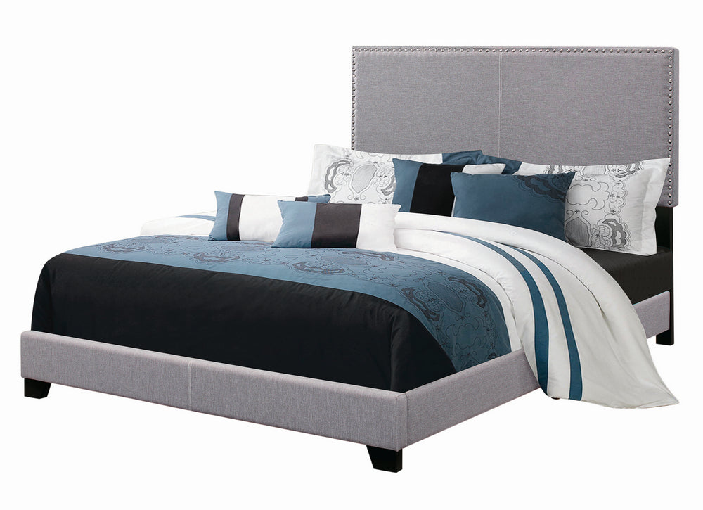 Boyd Grey Fabric Upholstered Full Panel Bed