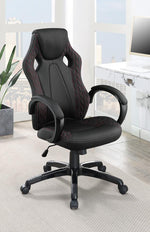 Braelynn Black Leatherette Adjustable Office Chair