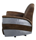 Brancaster Retro Brown Leather/Aluminum Power Recliner