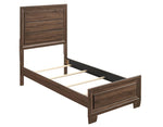 Brandon Medium Warm Brown Wood Twin Panel Bed