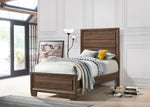 Brandon Medium Warm Brown Wood Twin Panel Bed