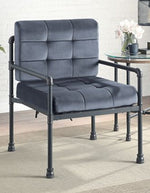 Brantley Gray Velvet Tufted Accent Chair