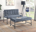 Brantley Gray Velvet Tufted Bench