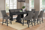 Brava 7-Pc Grey Counter Height Table Set