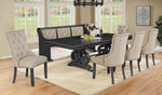 Brava Beige/Dark Grey Wood Dining Bench