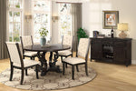 Brenda Espresso Brown Wood Round Dining Table