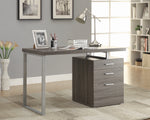 Brennan Weathered Grey Wood Office Desk