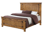 Brenner Rustic Honey Wood Cal King Panel Bed