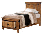 Brenner Rustic Honey Wood Twin Storage Bed