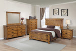 Brenner Rustic Honey Wood 8-Drawer Dresser with Mirror