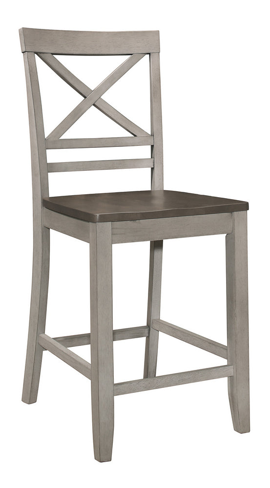 Brightleaf 2 Brown/Light Gray Counter Height Chairs