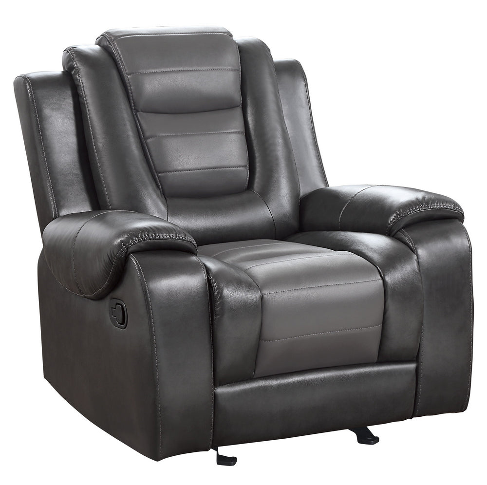 Briscoe 2-Tone Faux Leather Glider Manual Recliner