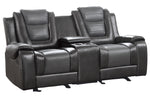 Briscoe 2-Tone Faux Leather Manual Recliner Loveseat