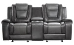 Briscoe 2-Tone Faux Leather Manual Recliner Loveseat