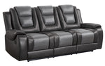 Briscoe 2-Tone Faux Leather Manual Recliner Sofa