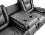 Briscoe 2-Tone Faux Leather Manual Recliner Sofa