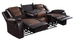 Briscoe Two-Tone Faux Leather Manual Recliner Sofa