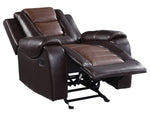 Briscoe Two-Tone Premium Faux Leather Manual Recliner