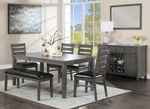 Britney Grey Wood Extendable Dining Table