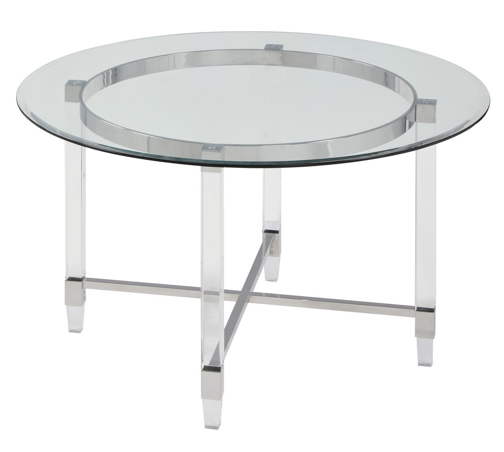 Britta Clear Glass/Acrylic Dining Table