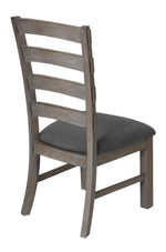 Bruna 2 Gray Linen Fabric/Wood Side Chairs