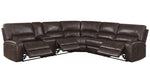 Brunson 3-Pc Brown Leatherette Manual Recliner Sectional