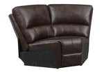 Brunson 3-Pc Brown Leatherette Manual Recliner Sectional