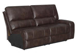 Brunson 3-Pc Brown Leatherette Manual Recliner Sectional