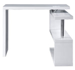 Buck II White High Gloss Wood Swivel Tall Writing Desk