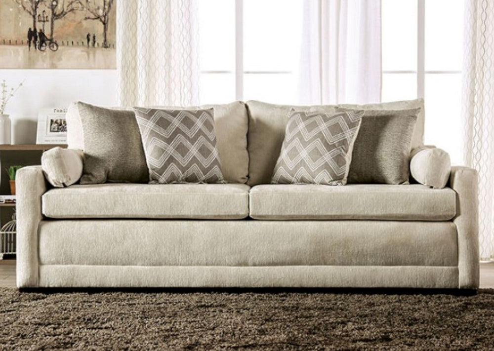 Burgess Beige Chenille 2-Seat Sofa