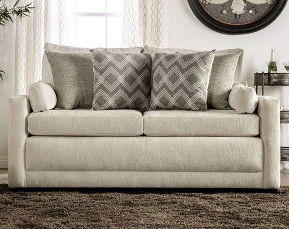 Burgess Beige Chenille Loveseat