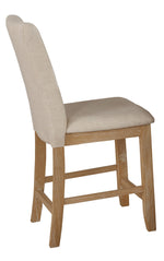 Bushra 2 Beige Fabric Counter Height Chairs