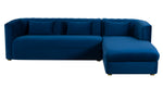 Callie 2-Pc Navy Velvet RAF Sectional Sofa