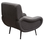 Cameron Charcoal Boucle Textured Fabric Accent Chair