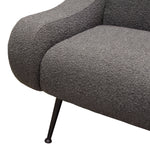 Cameron Charcoal Boucle Textured Fabric Accent Chair