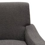 Cameron Charcoal Boucle Textured Fabric Accent Chair