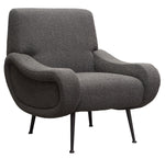 Cameron Charcoal Boucle Textured Fabric Accent Chair