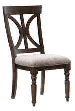 Cardano 2 Gray Fabric/Driftwood Charcoal Side Chairs