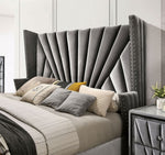 Carissa Gray Fabric Cal King Bed (Oversized)