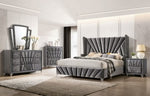 Carissa Gray Fabric Cal King Bed (Oversized)