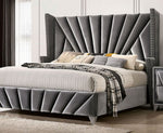 Carissa Gray Fabric Cal King Bed (Oversized)